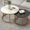 Pair Marble Nesting Coffee Tables thumb 2