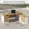 1800MM L-shaped office desk with extension thumb 3