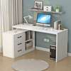 Stylish Modern Desk Light Wood White Open Shelving thumb 0