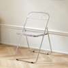 Dining Chair; Glass Foldable Dining Chair in Gesima thumb 5