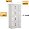 OFFICE CABINET: 12 Locker White Metal Cabinet thumb 1