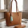 Elegant Brown Leather Tote Bag with Matching Wallet thumb 4