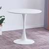 Dining Table; Modern White Round Dining/Office Table thumb 8
