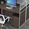 4-Way Rectangular Brown Office Workstation thumb 1
