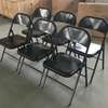 Black Leather Foldable Study Office Chair thumb 4