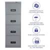 Astro Steel 4 Drawer Filing Cabinet thumb 2