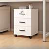 White 3 Drawer Wooden Pedestal Cabinet thumb 0