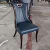 Wood Base Leather Dining Chair thumb 4