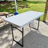 Dining Table; Modern White 1.8m Foldable Table thumb 0