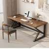 Modern Wooden Top Metallic Office Desk thumb 2