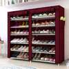 Double column  shoe rack  with canvas cover* thumb 1