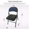 Black Leather Foldable Study Office Chair thumb 8