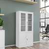 Durable White Metal Office Cabinet with Locks thumb 3