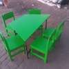 Colorful Kids Table Set Hexagonal 6 Chairs Foldable thumb 14