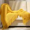 Knitted tassel throw blankets thumb 0