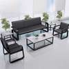 Leather Reception 5 Person Office Sofa thumb 7