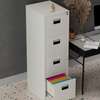 Office Cabinet:  Modern White Lockable 4-Tier Cabinet thumb 6