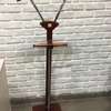 Coat Hanger; Modern Mahogany Office Coat Hanger thumb 1