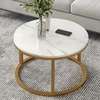 Marble Top Metal Frame Round Coffee Table thumb 5