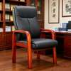 Black Leather Executive Visitor Chair thumb 4