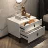 Modern White Bedside Table with 2 Drawers thumb 4
