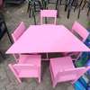 Colorful Kids Table Set Hexagonal 6 Chairs Foldable thumb 12