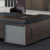 L-shaped Wooden Desk; Modern Home Office With File Drawers thumb 3