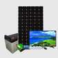 100 Watts Solar Full Kit + 32″ LED Digital TV
