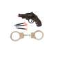 Toy Gun With Arrows And Hand Cuffs