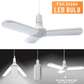 Foldable Fan Blade LED Bulb, Super Bright 6500K Energy Saving Lamp for Household and Hallway