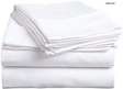 King-size plain white pure cotton bedsheets
