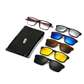 5 in 1 magnetic polarized clip on sunglasses