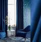 BLUE CURTAINS WITH SHEERS