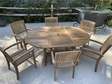 Mahogany /Mvule outdoors dining table and chairs
