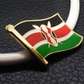 Fluttering Flag Classic Kenya Lapel Pin Badge