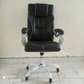 Executive office desk- pure black leather finish