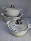 *???????3pcs set Ceramic serving dishes with glass cover now Available @3500*
*capacity  3ltrs, 2ltrs &1ltr*