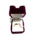 Maroon Teddy Shaped Velvet Ring Box