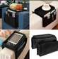 Couch sofa arm rest organizer with top tray and pockets
