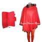 Womens Red ankara cotton poncho with red wallet