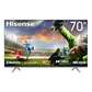 Hisense 70" inches Smart UHD-4K Frameless LED Tvs