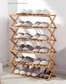 *6-Tier Brown Bamboo Shoe Rack stand  brown