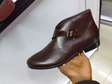 Buckle Moreechi Premium Leather Shoes Men Coffee Brown