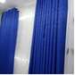 Blue match curtain