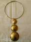 Exotic African-inspired brass necklace