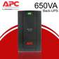 APC Back-UPS 650VA, 230V, AVR, Universal Sockets