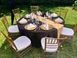 Chairs,tables , cutlery and crockery