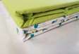 Bed sheets set 7* 8 Lime Green White