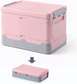 Durable Foldable Plastic Storage box With Lids (Light pink