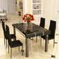 Expandable dining room table with chairs